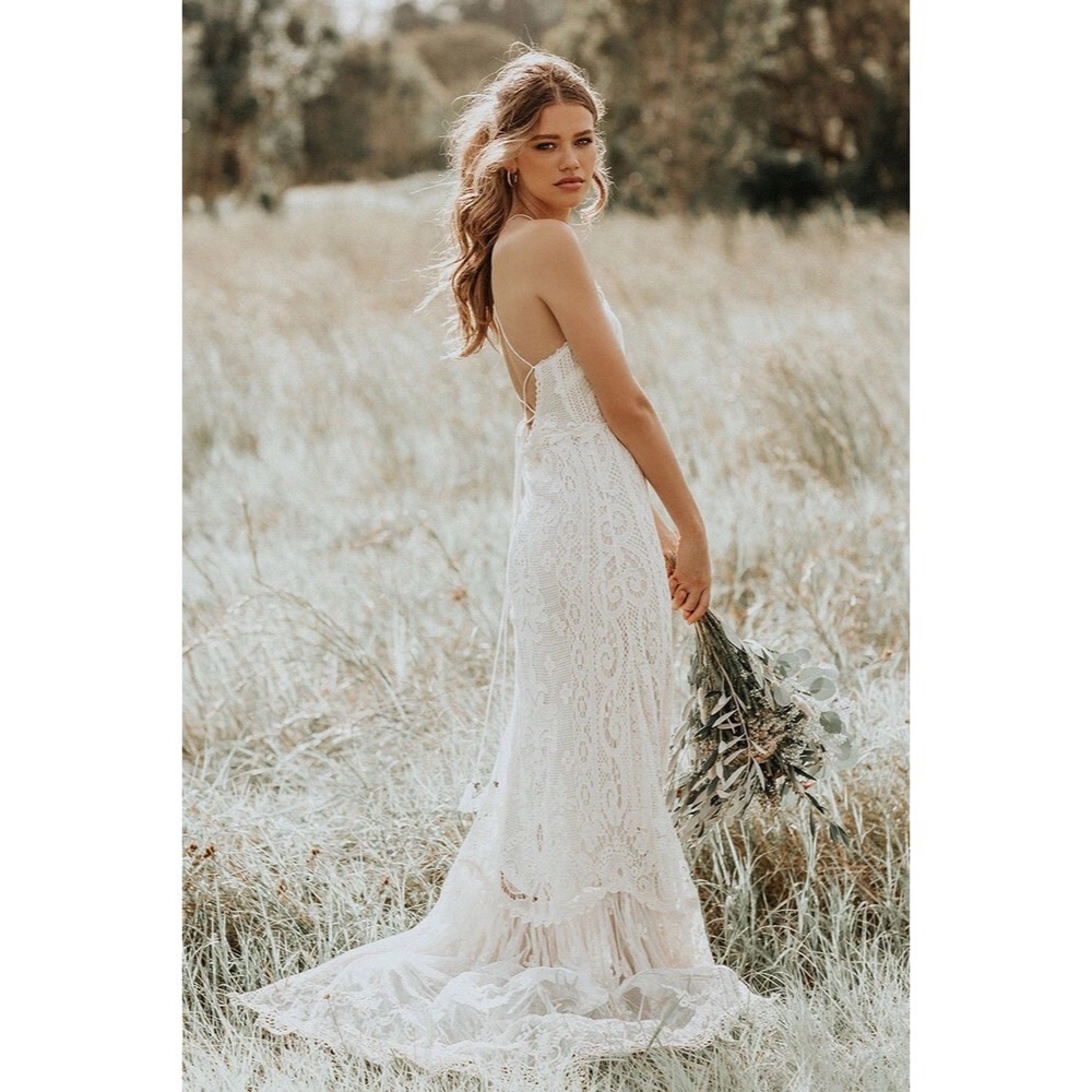 Spell Casablanca Lace Halter Wedding Gown